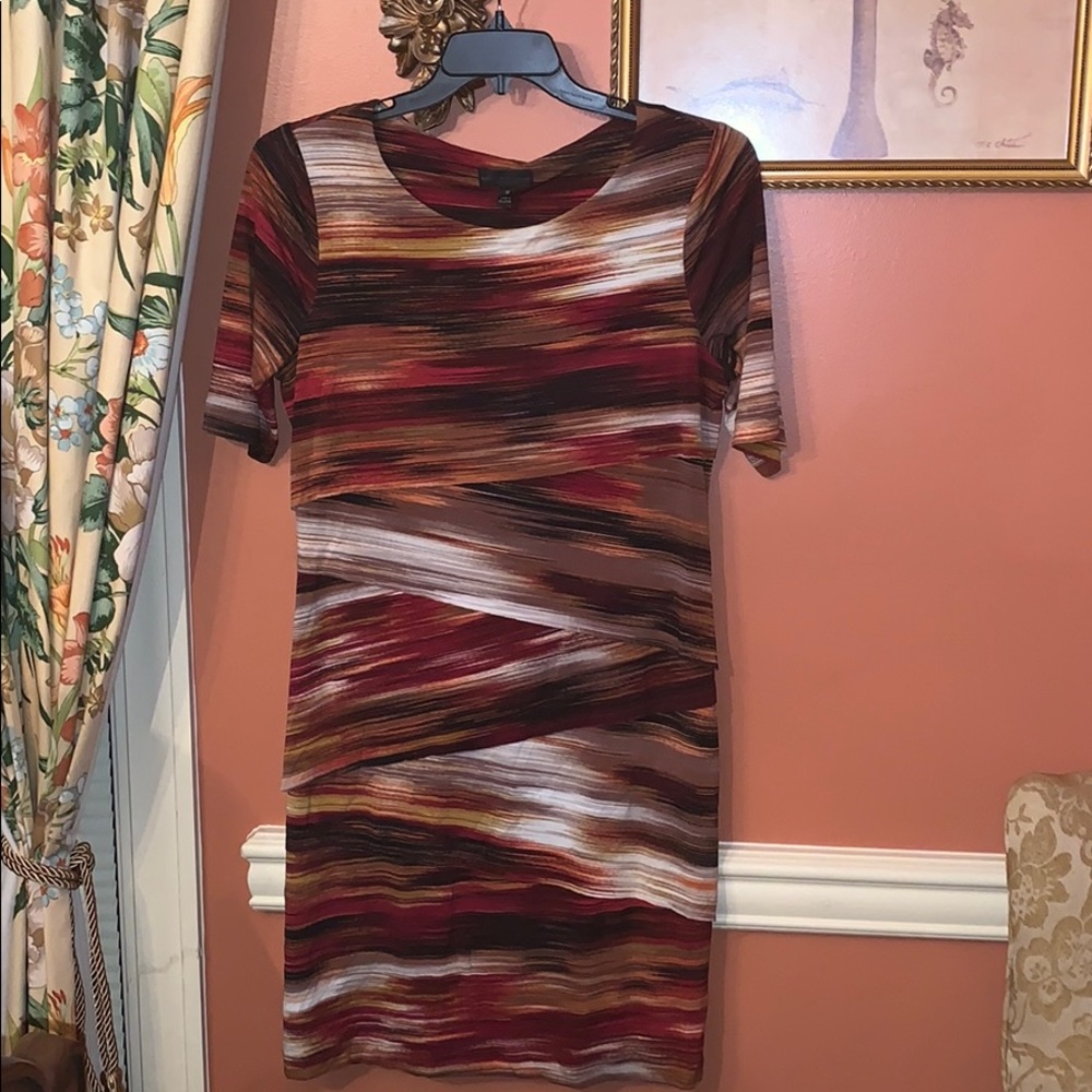 Dark Colorful Pull Over Dress